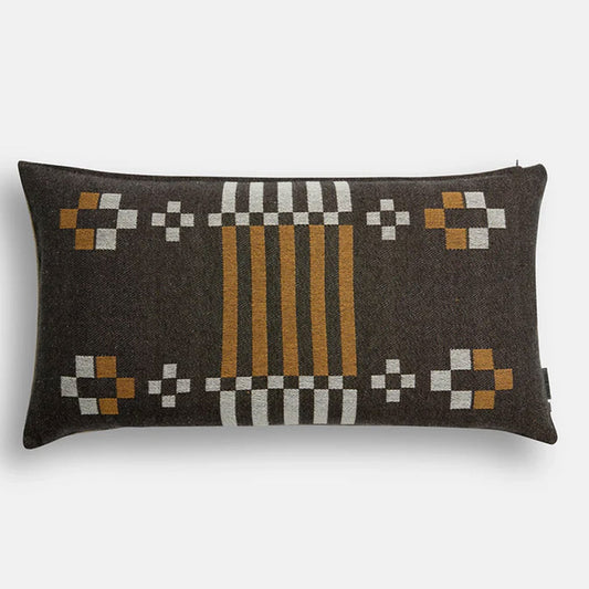 Alpine Retreat Rectangle Cushion | Black/Natural 85cm x 45cm - Collector Store