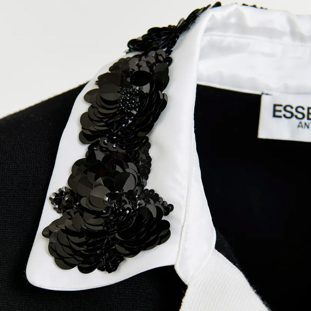 Essentiel Antwerp | HOISEAU Embroidered Polo Black - Collector Store