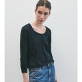 American Vintage Jacksonville L/S Round Scoop Neck - Navy - Collector Store Sydney