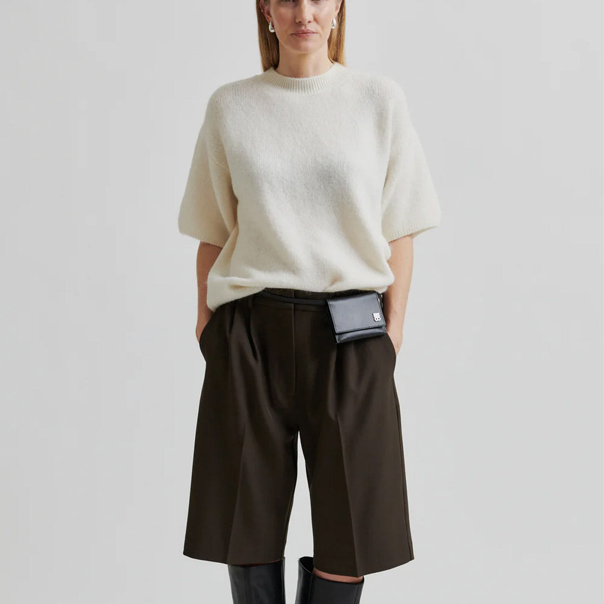 Second Female Neel long line shorts teak