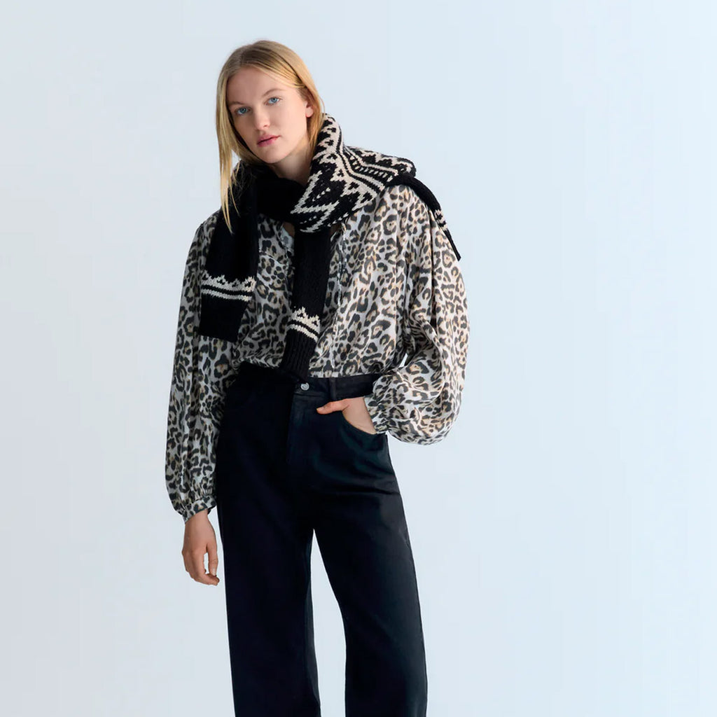 New Society - Nelia leopard Print Blouse - Collector Store Sydney