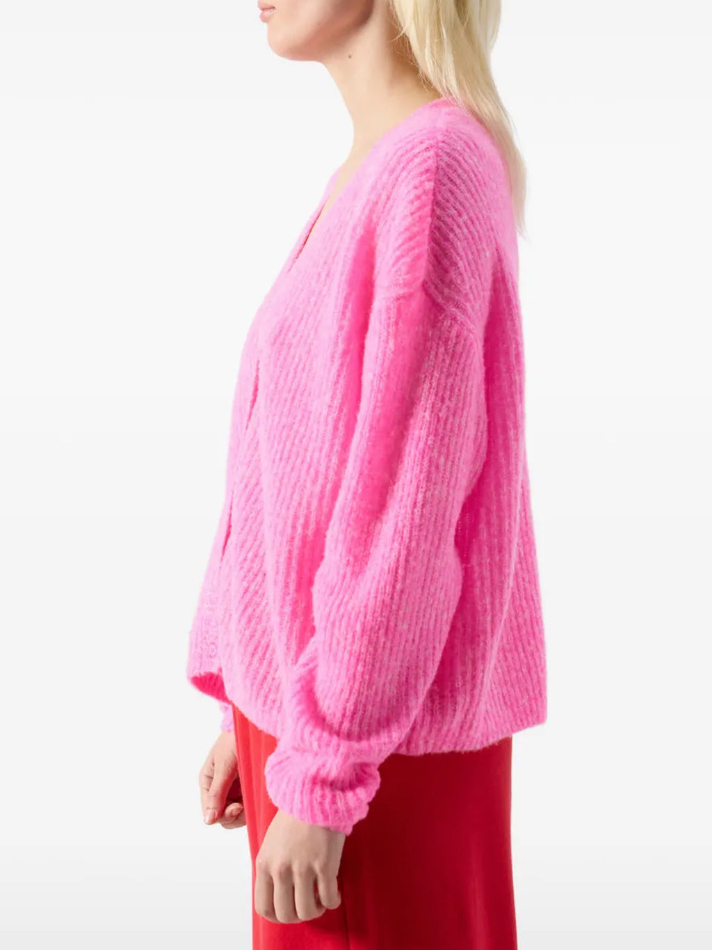 American Vintage - Women's cardigan Nuggy - Fluro Petunia Melange - Collector Store Sydney