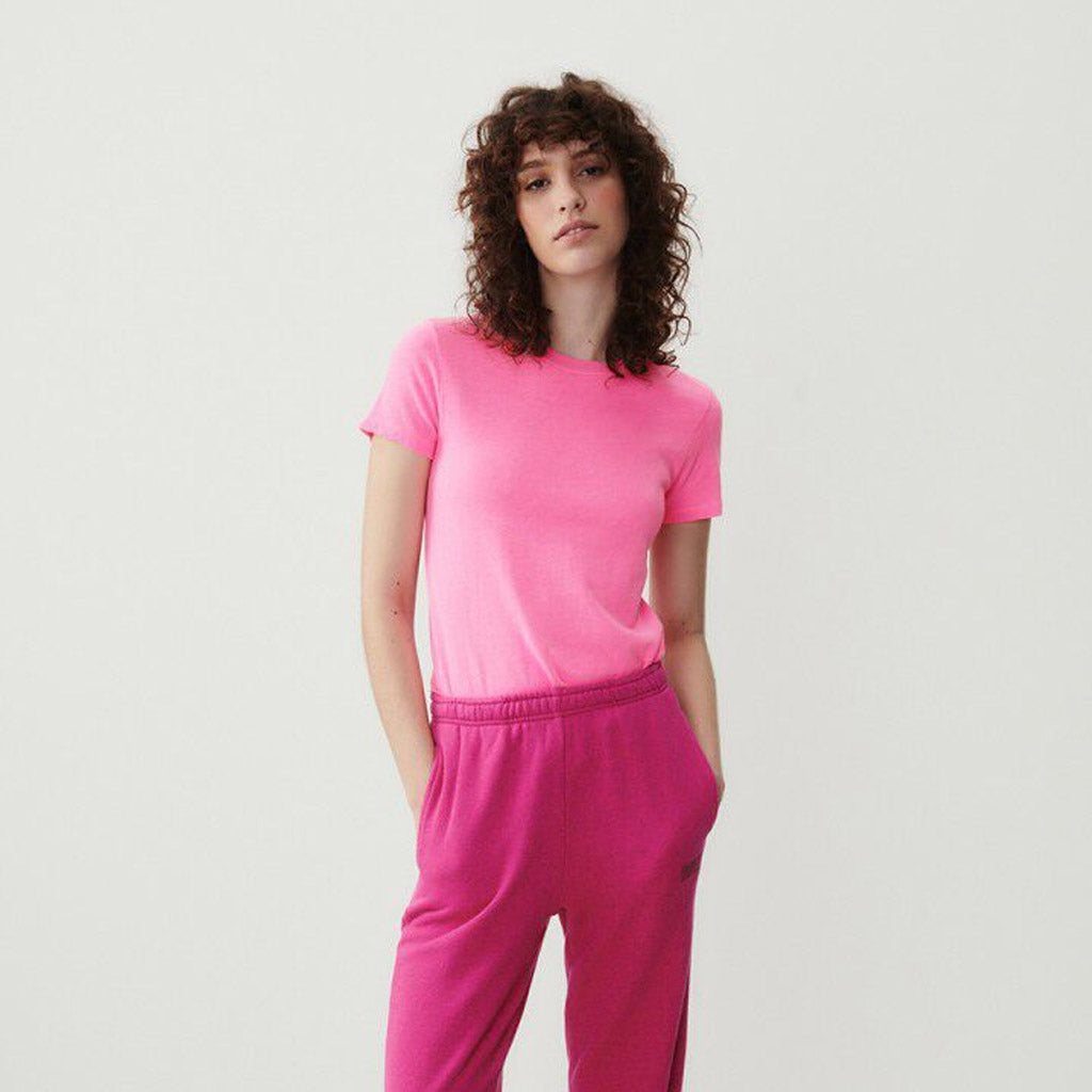 American Vintage Sonoma S/S Round Neck Tee - Fluro Acid Pink - Collector Store