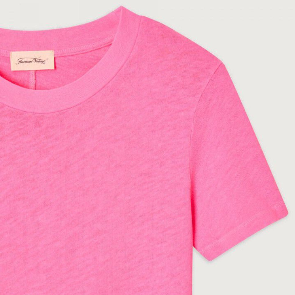 American Vintage Sonoma S/S Round Neck Tee - Fluro Acid Pink - Collector Store