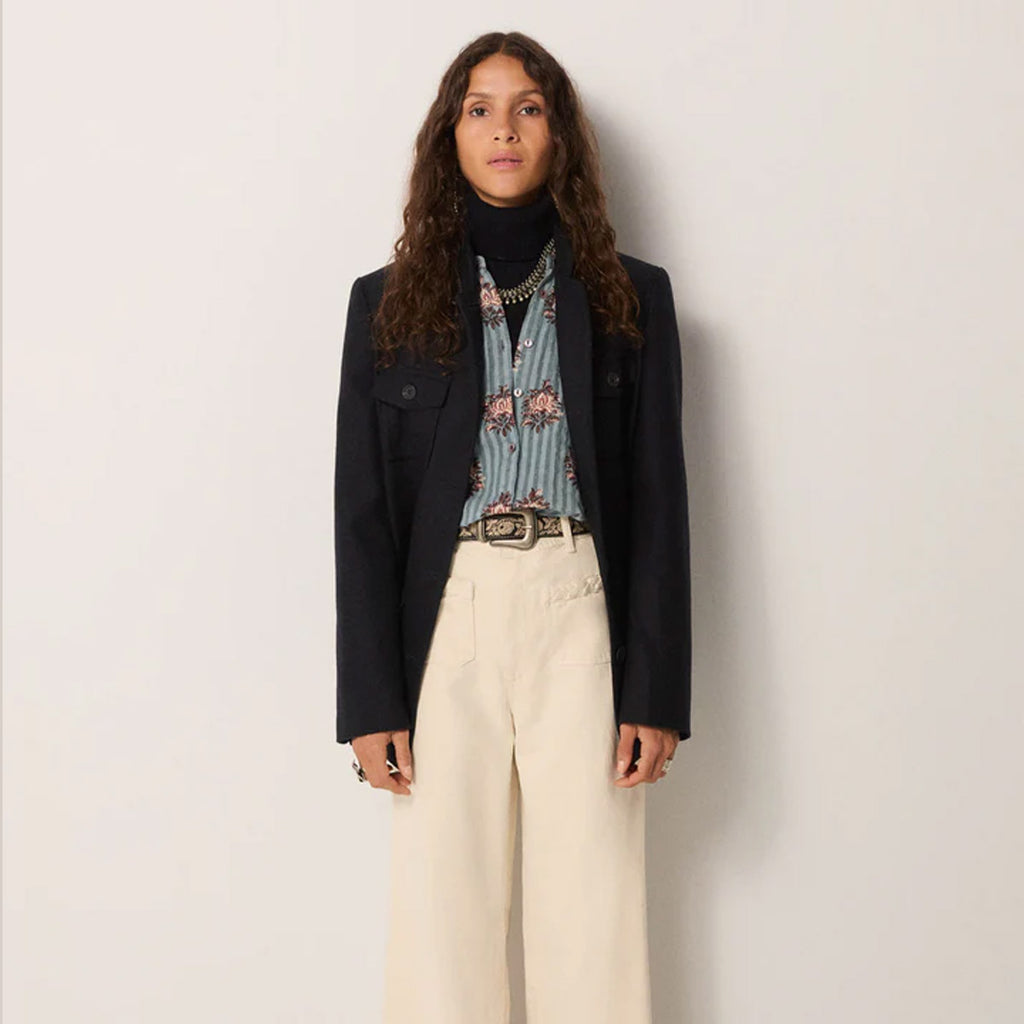 OMARA BLOUSE Cerulean Mist - Collector Store Sydney