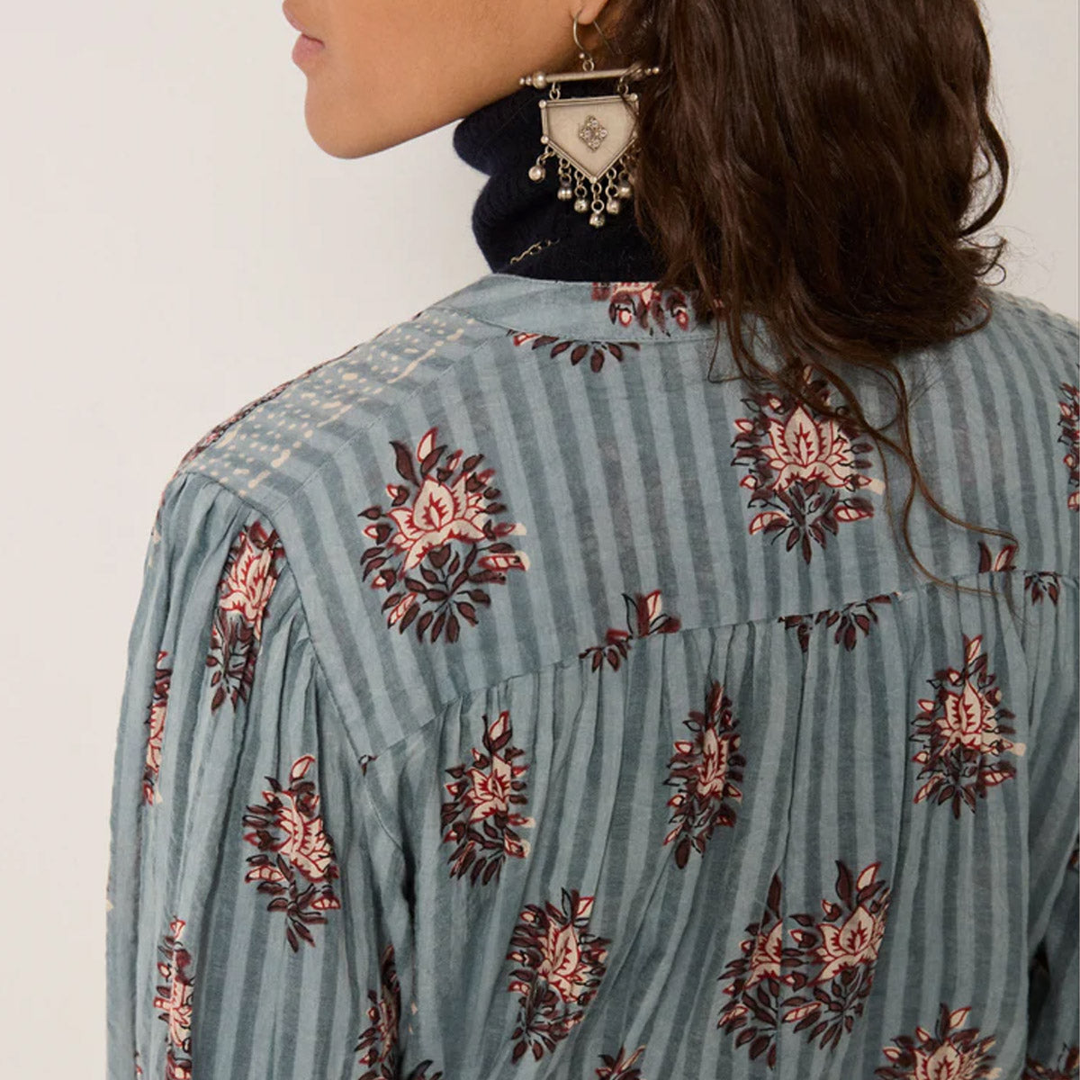 OMARA BLOUSE Cerulean Mist - Collector Store Sydney