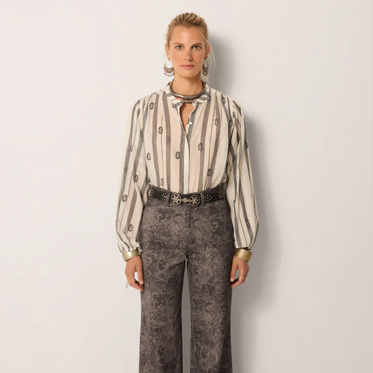 Maison Hotel : PERLA BLOUSE Ivory Paisley - Collector Store Sydney