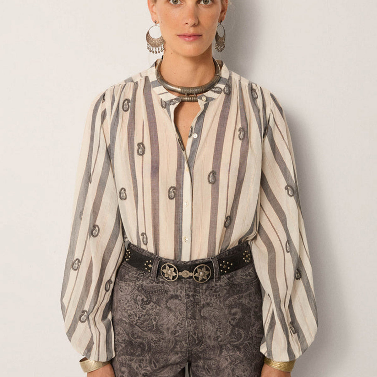 Maison Hotel : PERLA BLOUSE Ivory Paisley - Collector Store Sydney