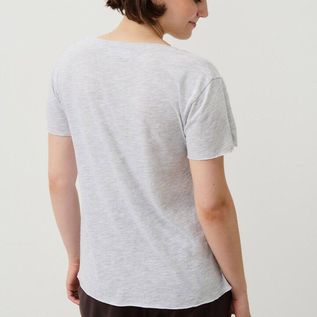 American Vintage Jacksonville V Neck Tee - Polar Melange - Collector Store