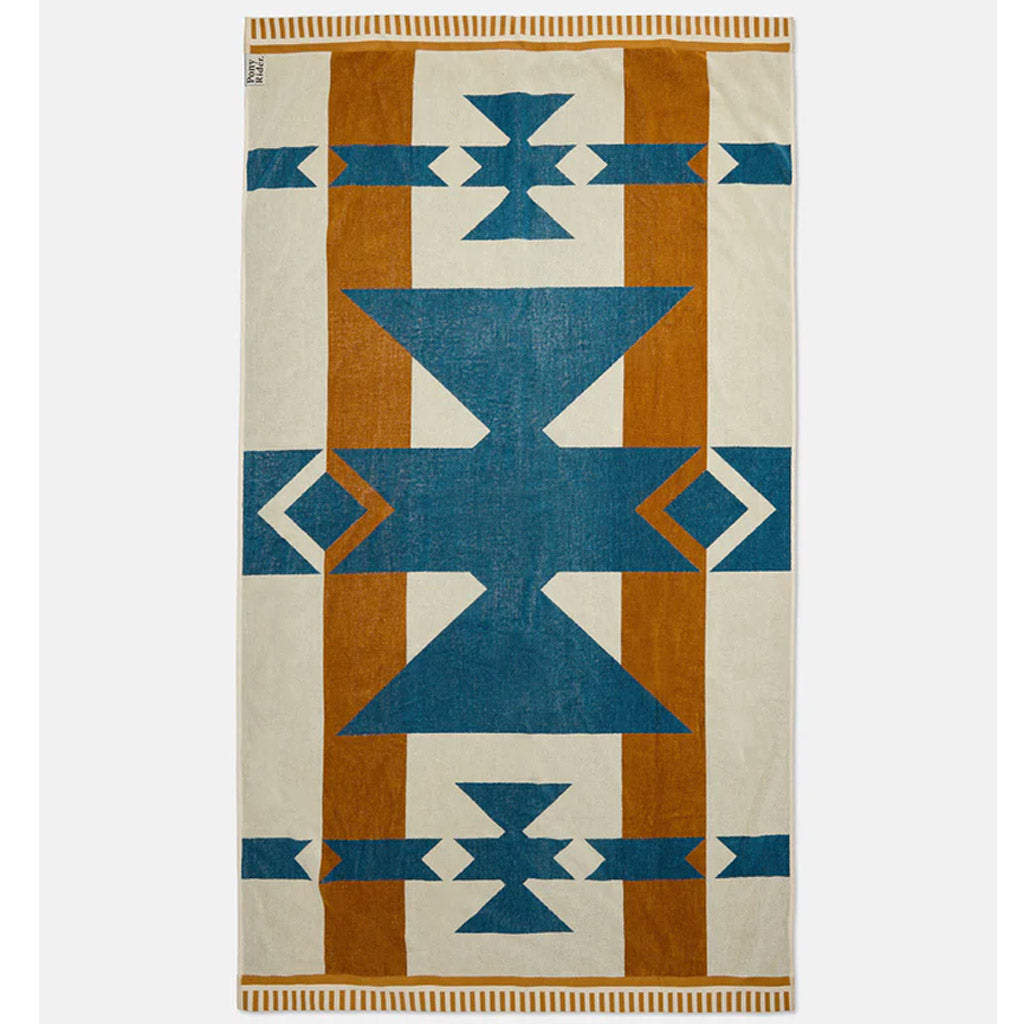 Pony Rider |Canyon River Large Towel | Natural / Blue - Collector Store