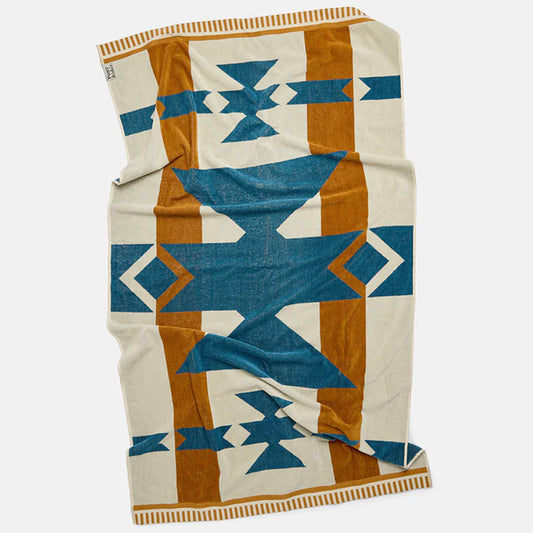 Pony Rider |Canyon River Large Towel | Natural / Blue - Collector Store