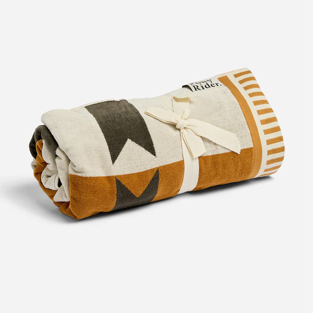 Pony Rider | Rocky Mountain Large Towel | Natural / Khaki - Collector Store