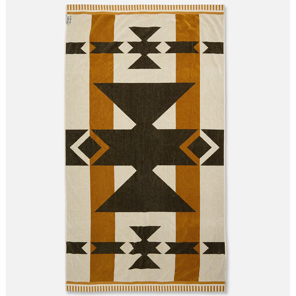 Pony Rider | Rocky Mountain Large Towel | Natural / Khaki - Collector Store