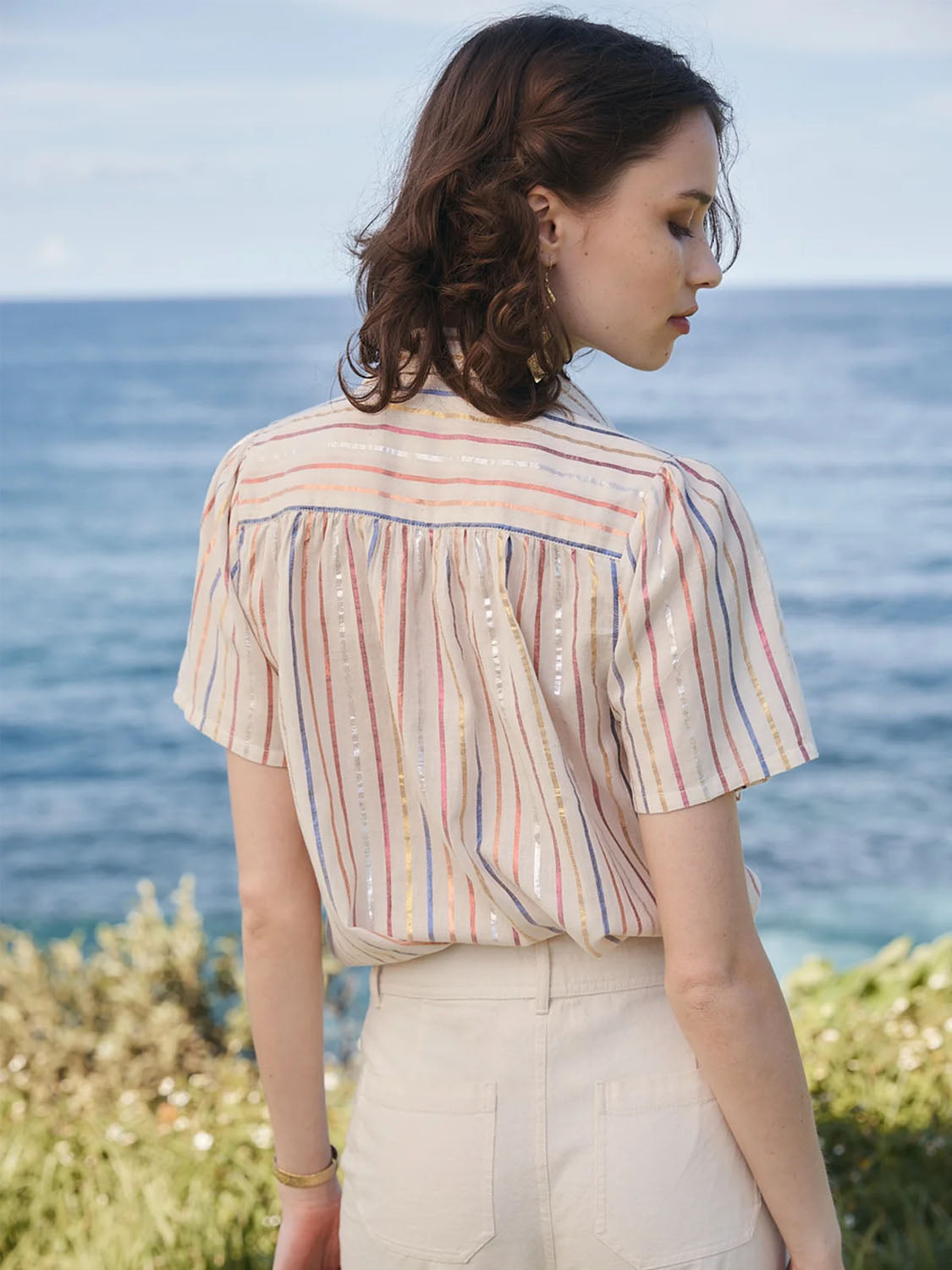 Marie Louise De Monterey - Persanne Blouse Rainbow Stripe - Collector Store Sydney