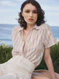 Marie Louise De Monterey - Persanne Blouse Rainbow Stripe - Collector Store Sydney
