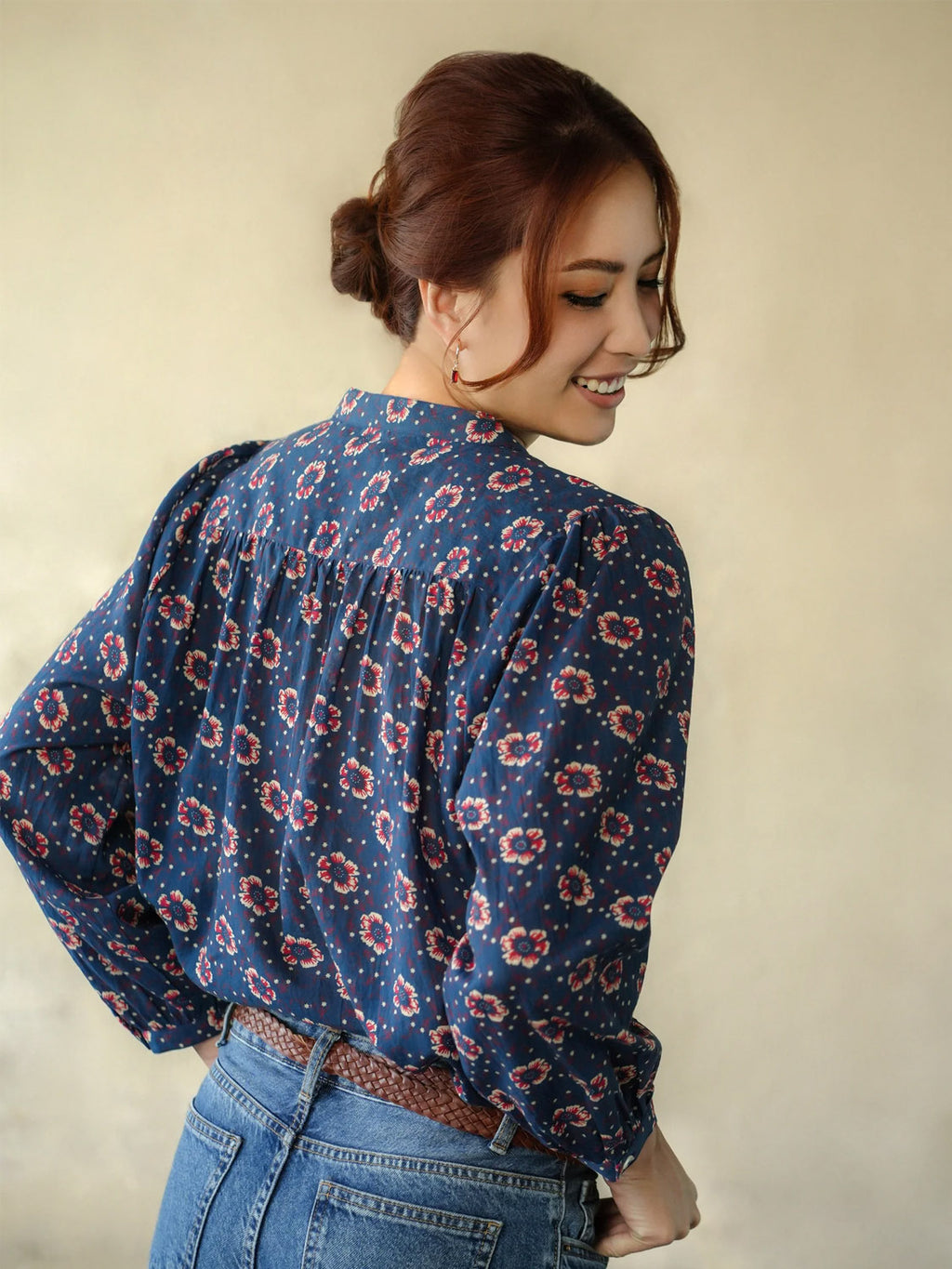 Marie Louise De Monterey - Persian Blouse - Navy