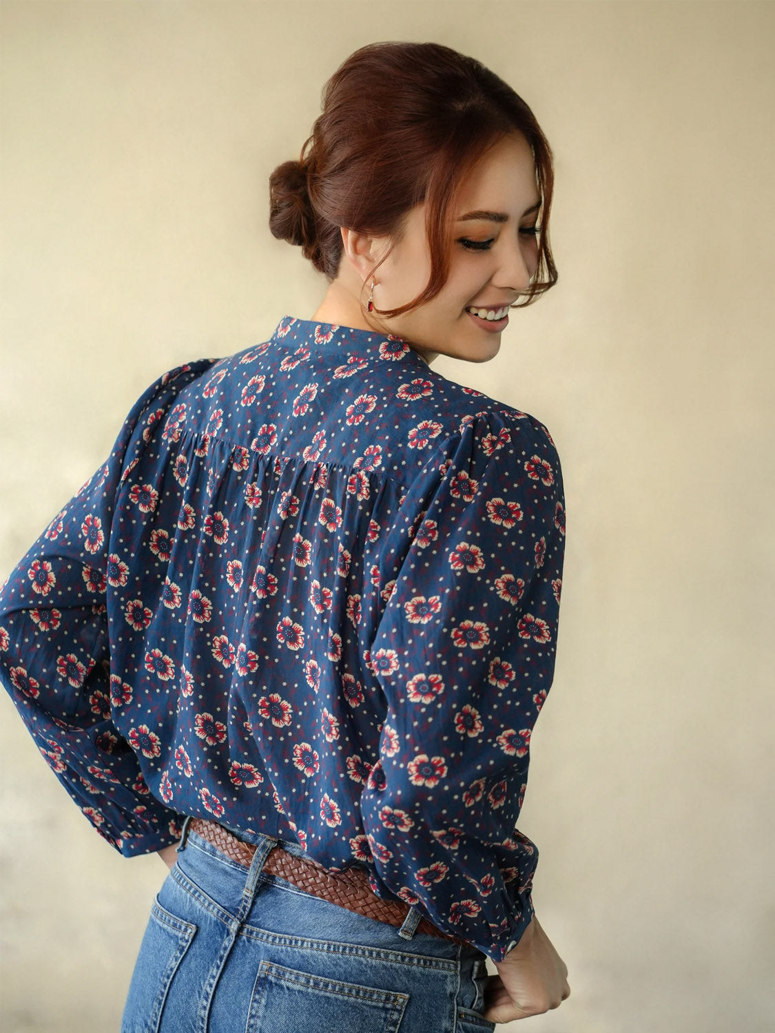 Marie Louise De Monterey - Persian Blouse - Navy