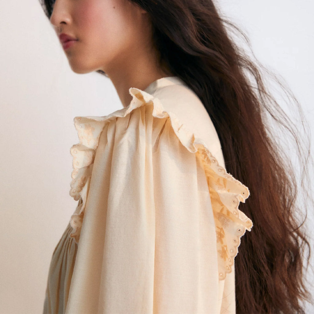 New Society - Preveza Blouse Macadamia - Collector Store Sydney
