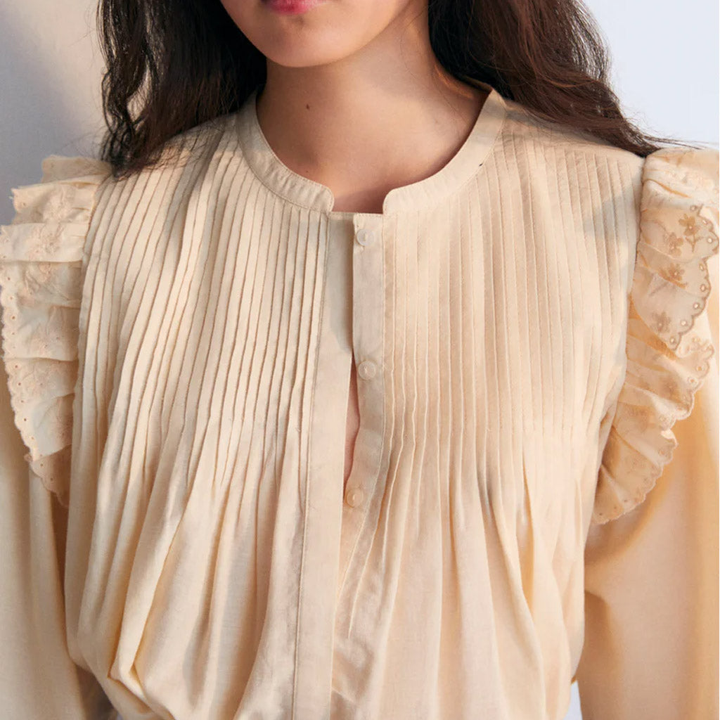New Society - Preveza Blouse Macadamia - Collector Store Sydney
