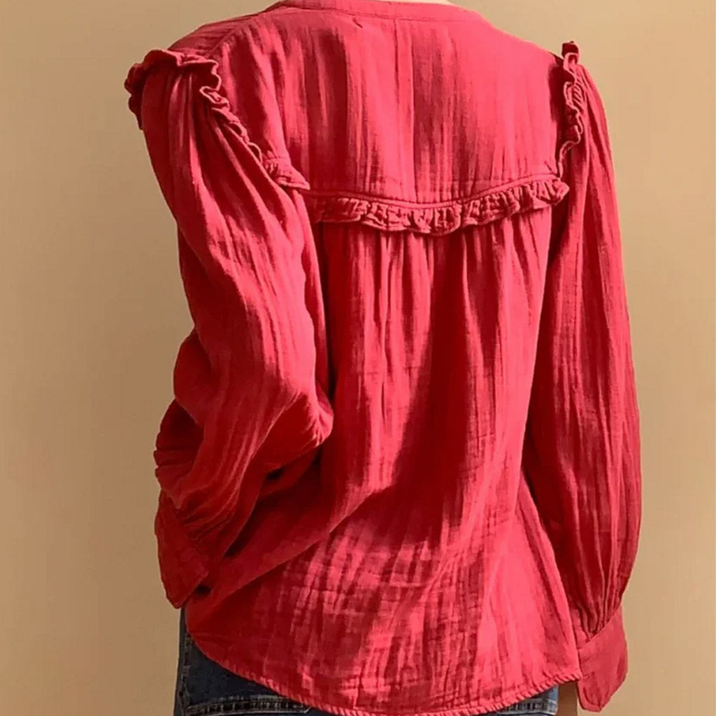 Marie Louise De Monterey - Isabella blouse RED