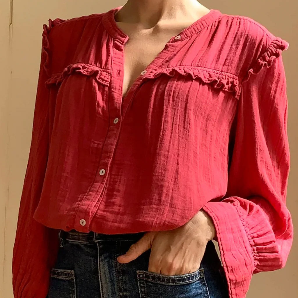 Marie Louise De Monterey - Isabella blouse RED