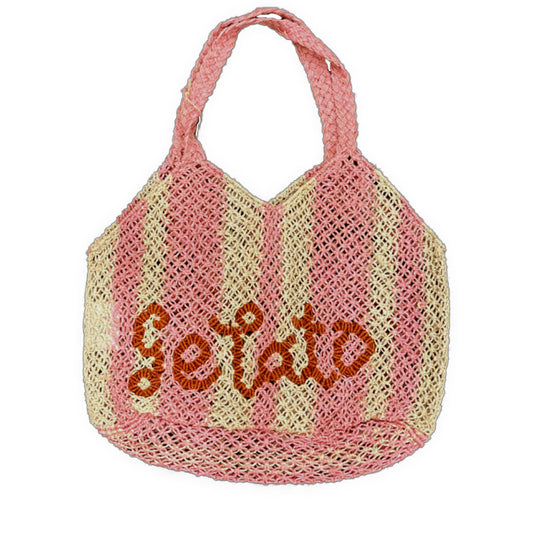 The Jacksons Gelato Woven Jute Bag - Rose Natural - One Size - Collector Store
