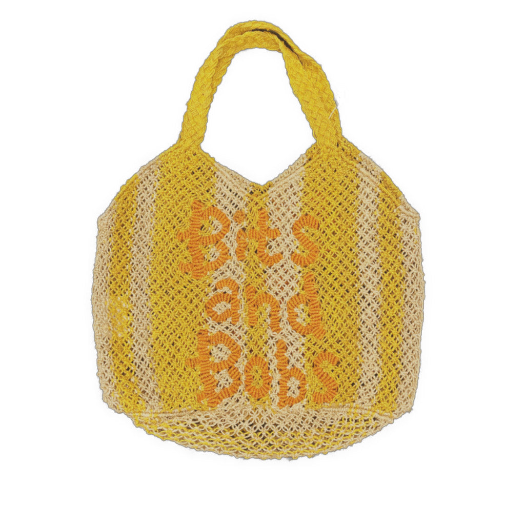 The Jacksons Bits & Bobs Woven Jute Bag - Yellow Natural - One Size - Collector Store
