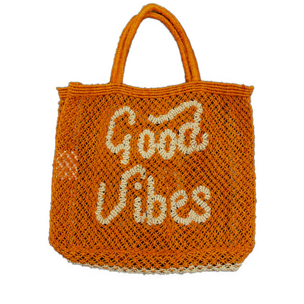 The Jacksons - Good Vibes Woven Jute Bag - Ginger Natural - Large - Collector Store