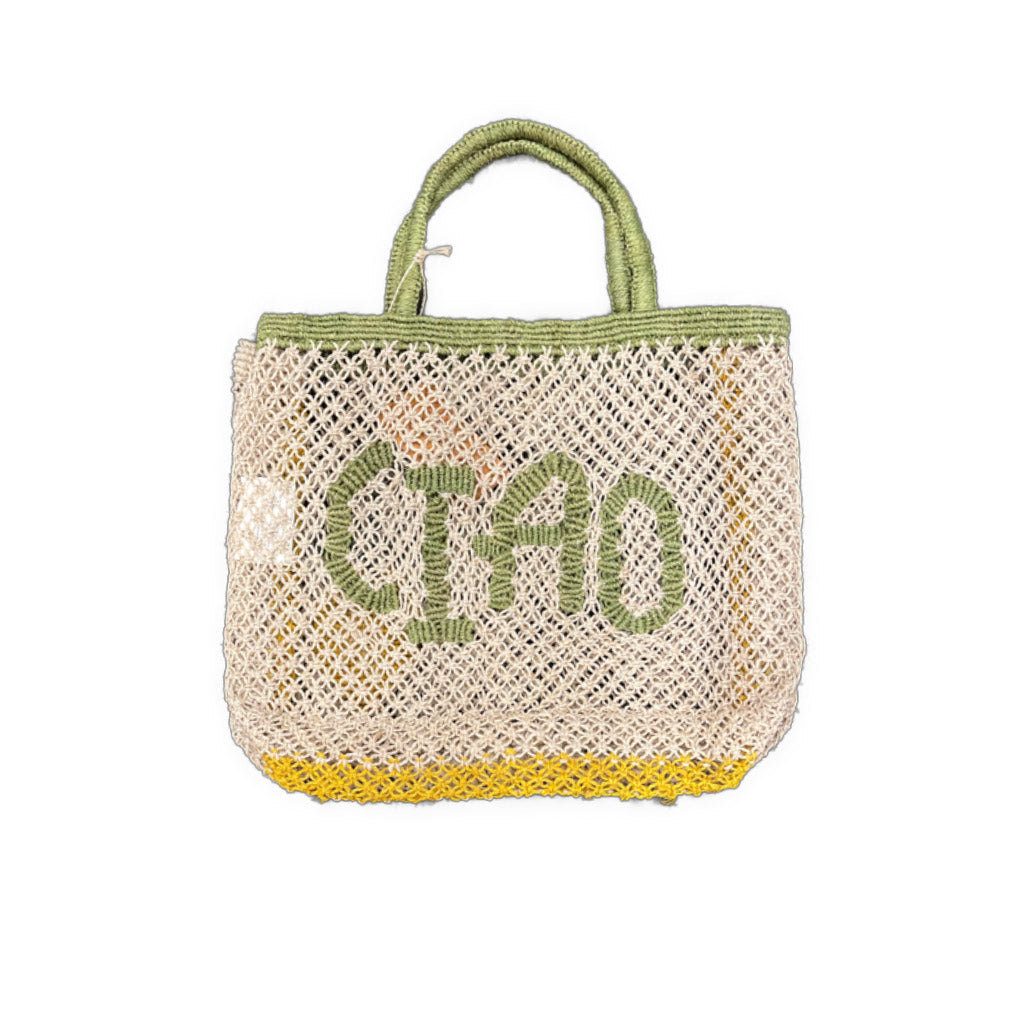 The Jacksons Ciao Lemon Woven Jute Bag - Small - Collector Store