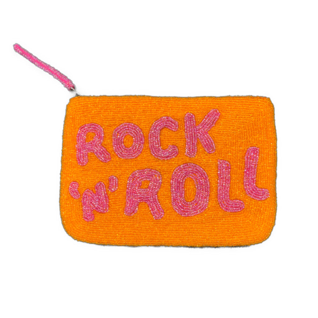 Jacksons Rock N Roll beaded purse - Orange | Hot Pink - Collector Store