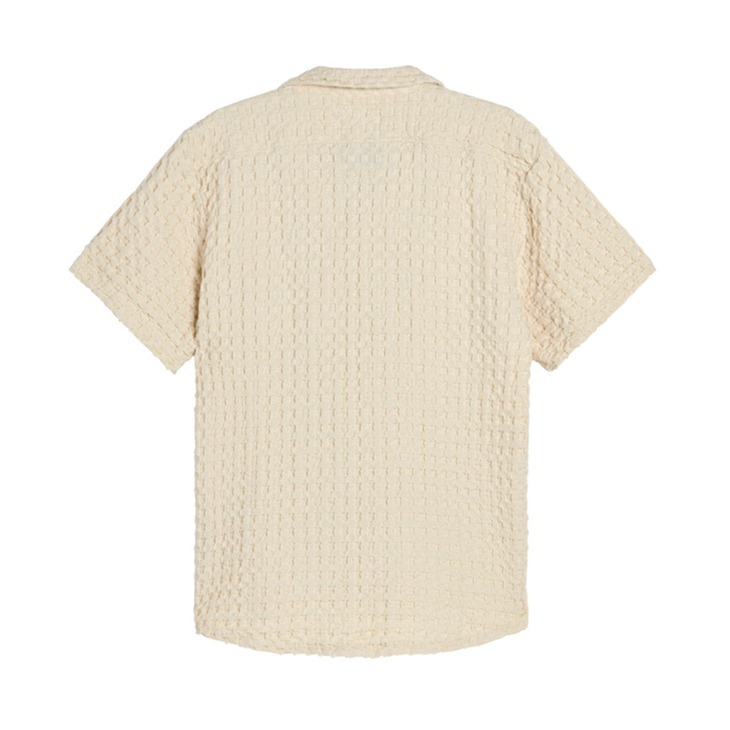OAS Ecru Cuba Waffle Shirt - Collector Store