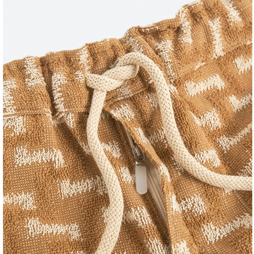 OAS TERRY SHORTS  Camel Layer Zig Zag - Collector Store