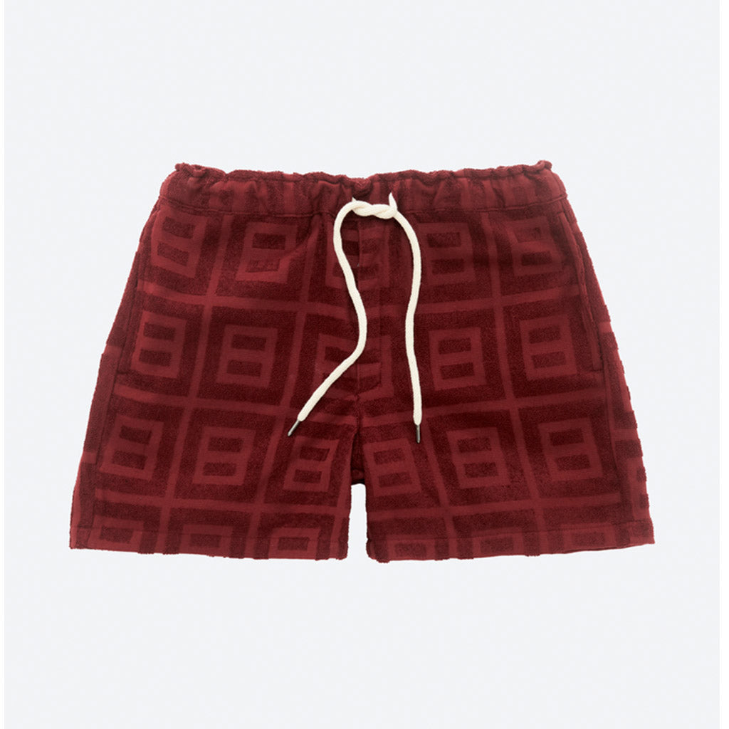 OAS TERRY SHORTS  Burgundy Terrace - Collector Store