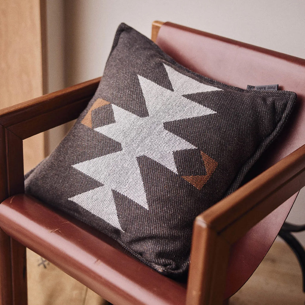 Pony Rider | Rocky Peaks cushion | Black 45*45 - Collector Store Sydney