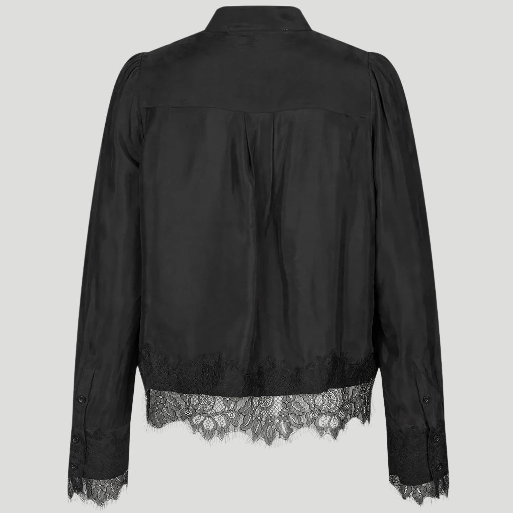 Second Female Esmae Lace Shirt Black - Collector Store