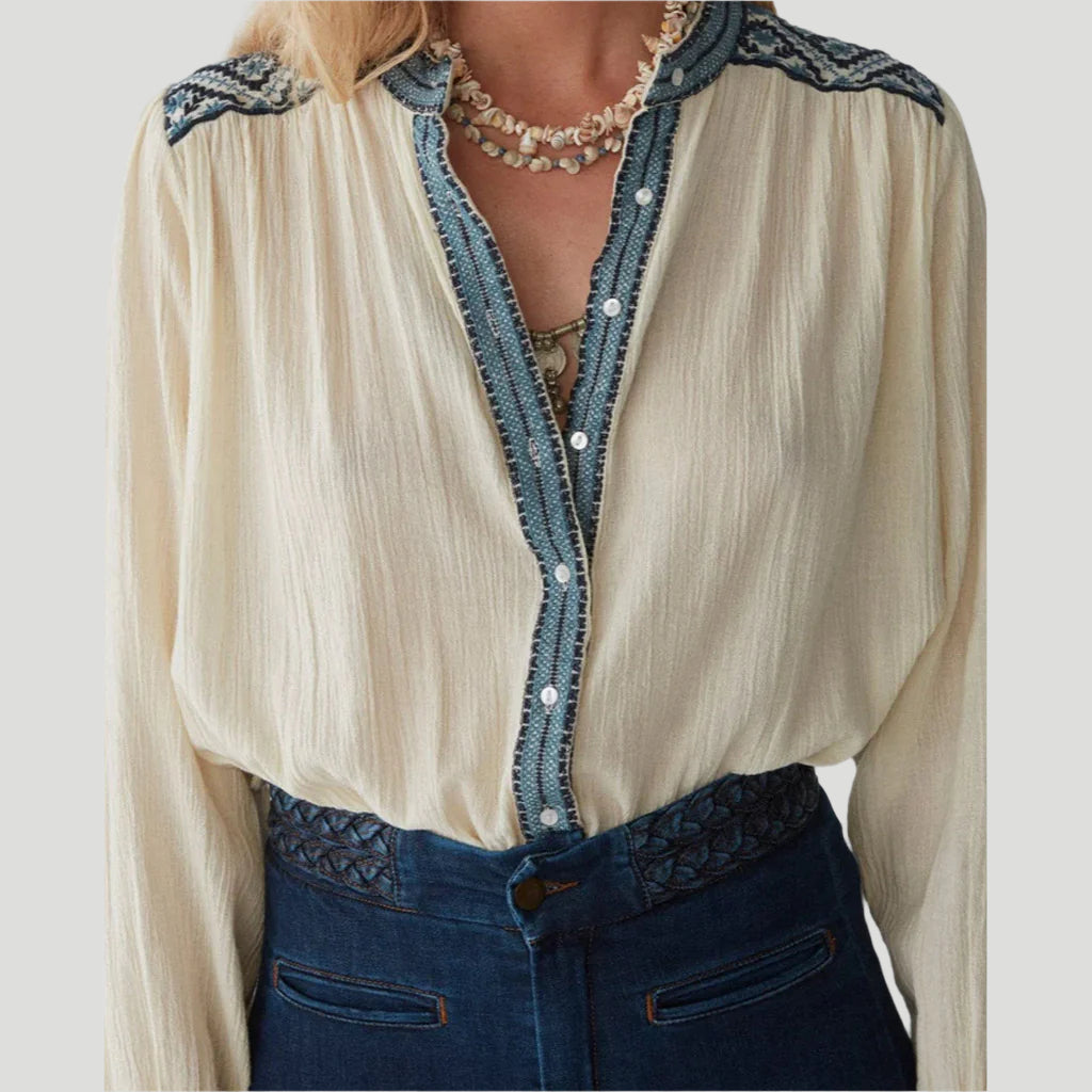 Maison Hotel - Beth Blouse Wandering Sapphire - Collector Store
