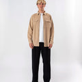 Mr Simple Sawyer Cord L/S Shirt - Stone - Collector Store Sydney