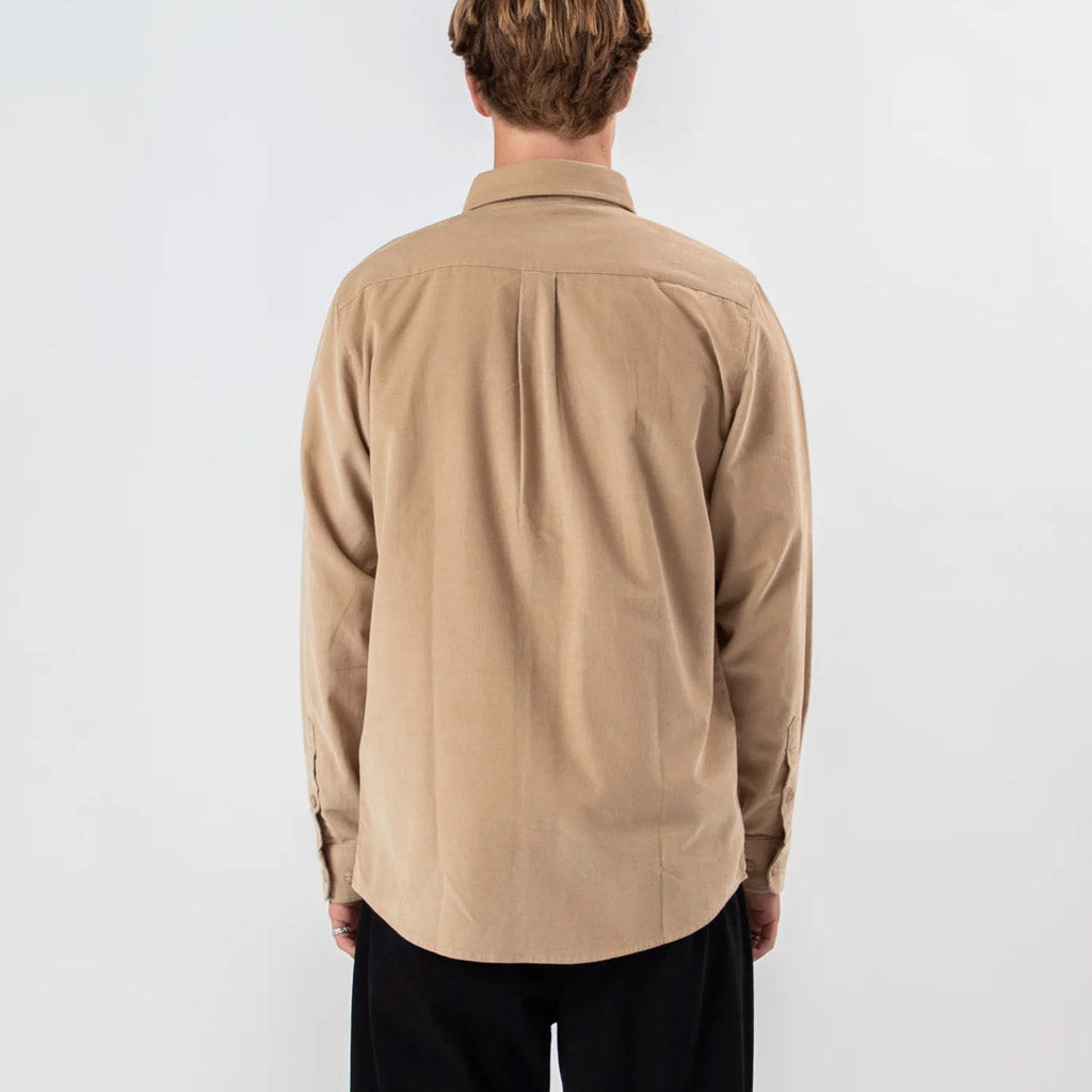 Mr Simple Sawyer Cord L/S Shirt - Stone - Collector Store Sydney