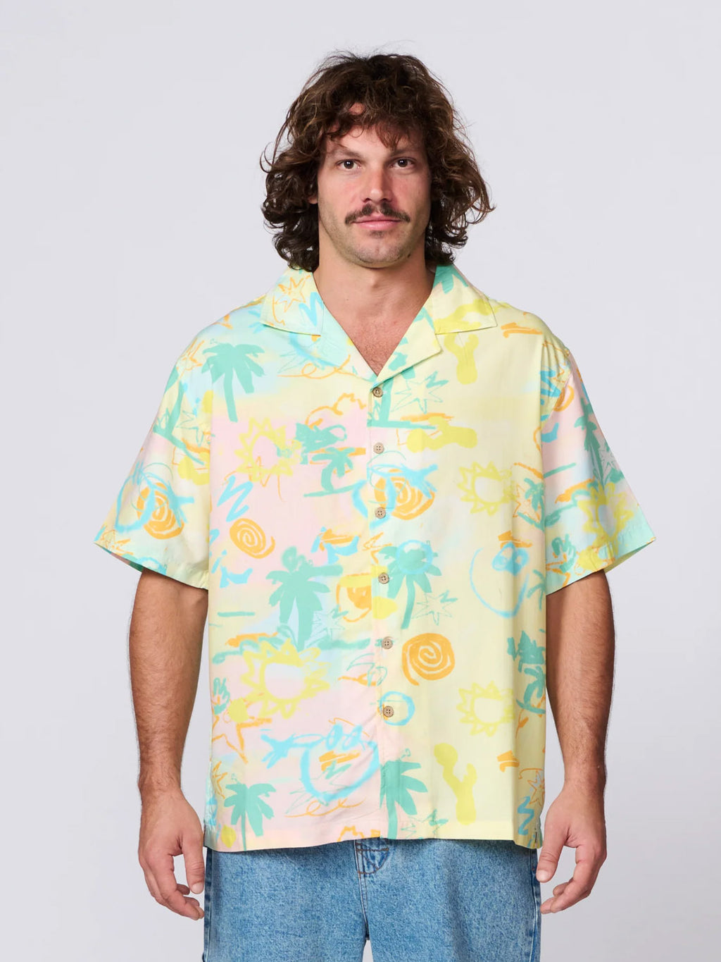 TCSS Scribbles S/S Resort Shirt - Pastel