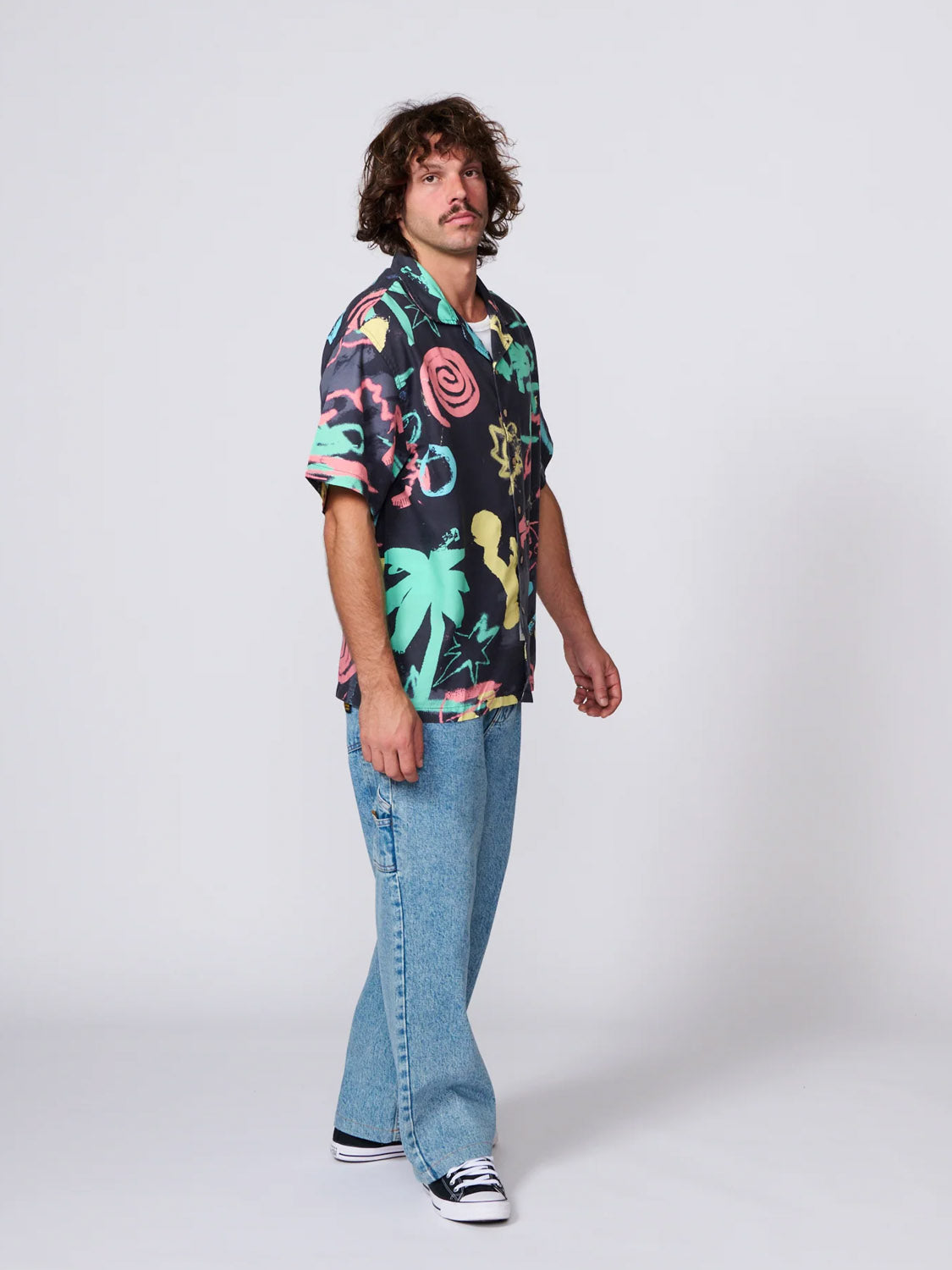TCSS Scribbles S/S Resort Shirt - Black