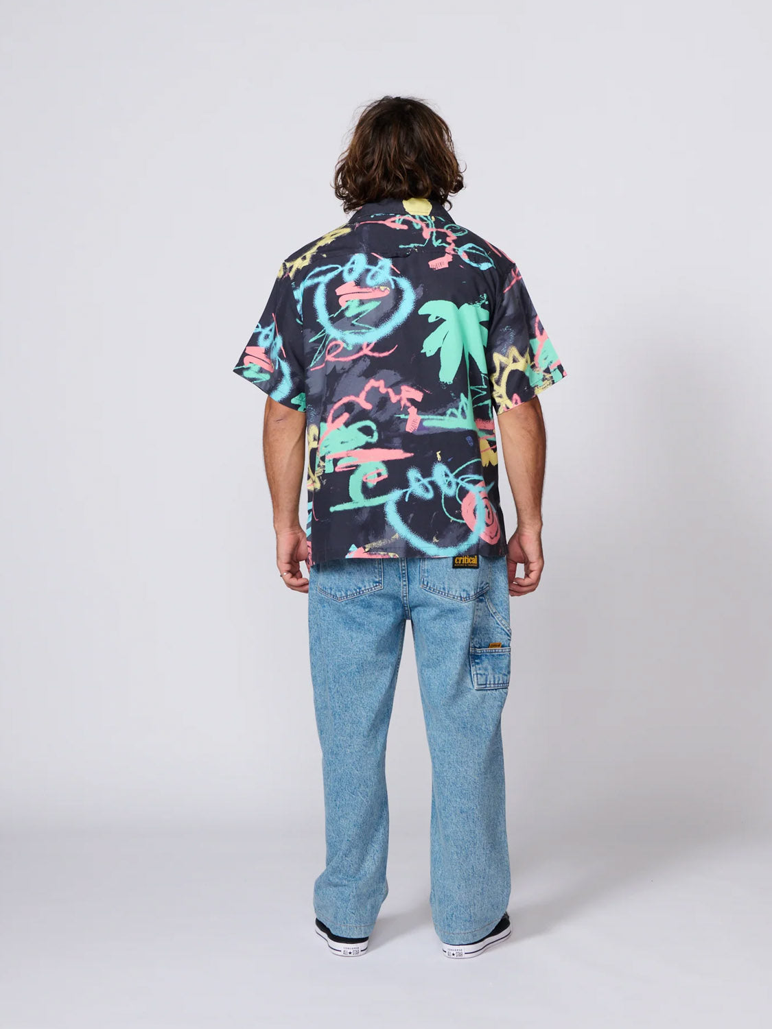 TCSS Scribbles S/S Resort Shirt - Black