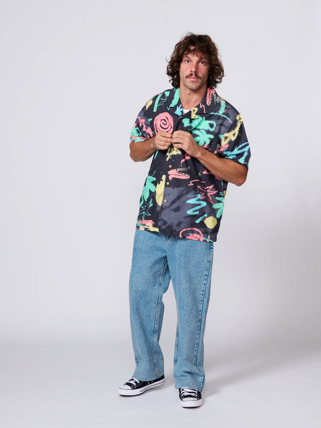 TCSS Scribbles S/S Resort Shirt - Black