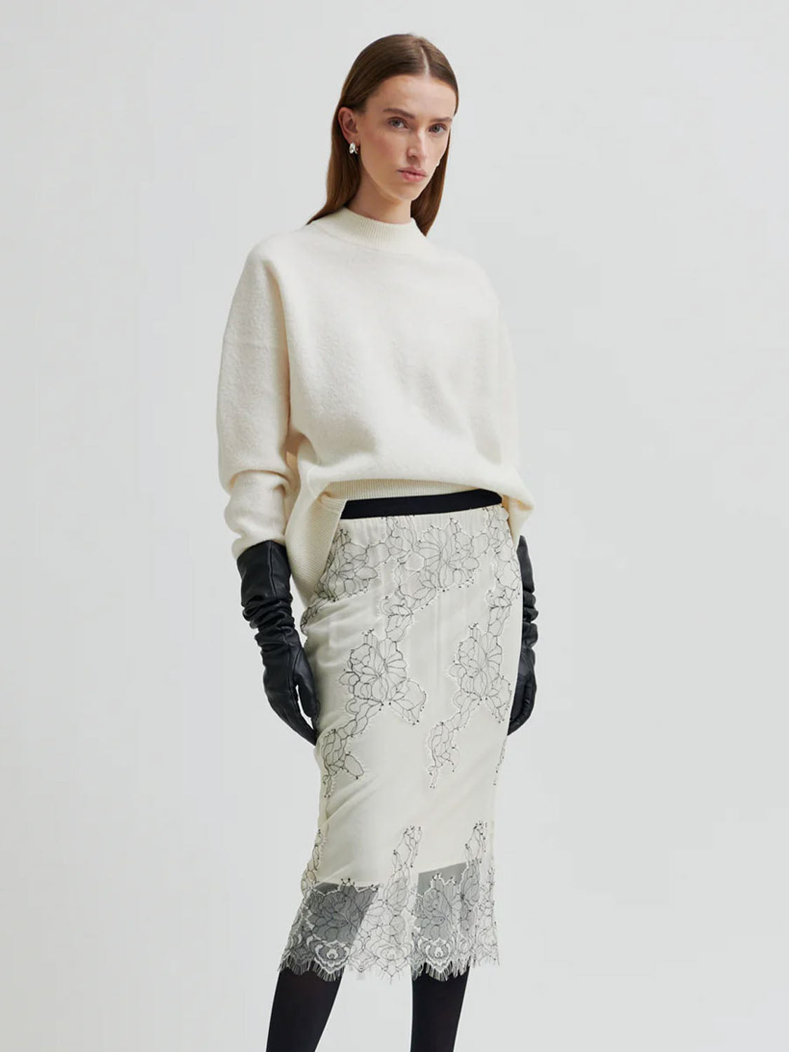 Second Female : Wila Lace Skirt Jet Stream - Collector Store Sydney