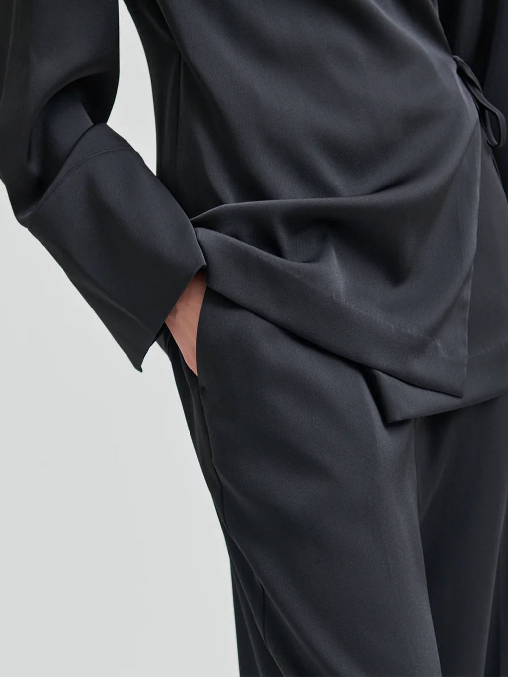 Second Female : Glari Sateen Pant Black Sand - Collector Store Sydney