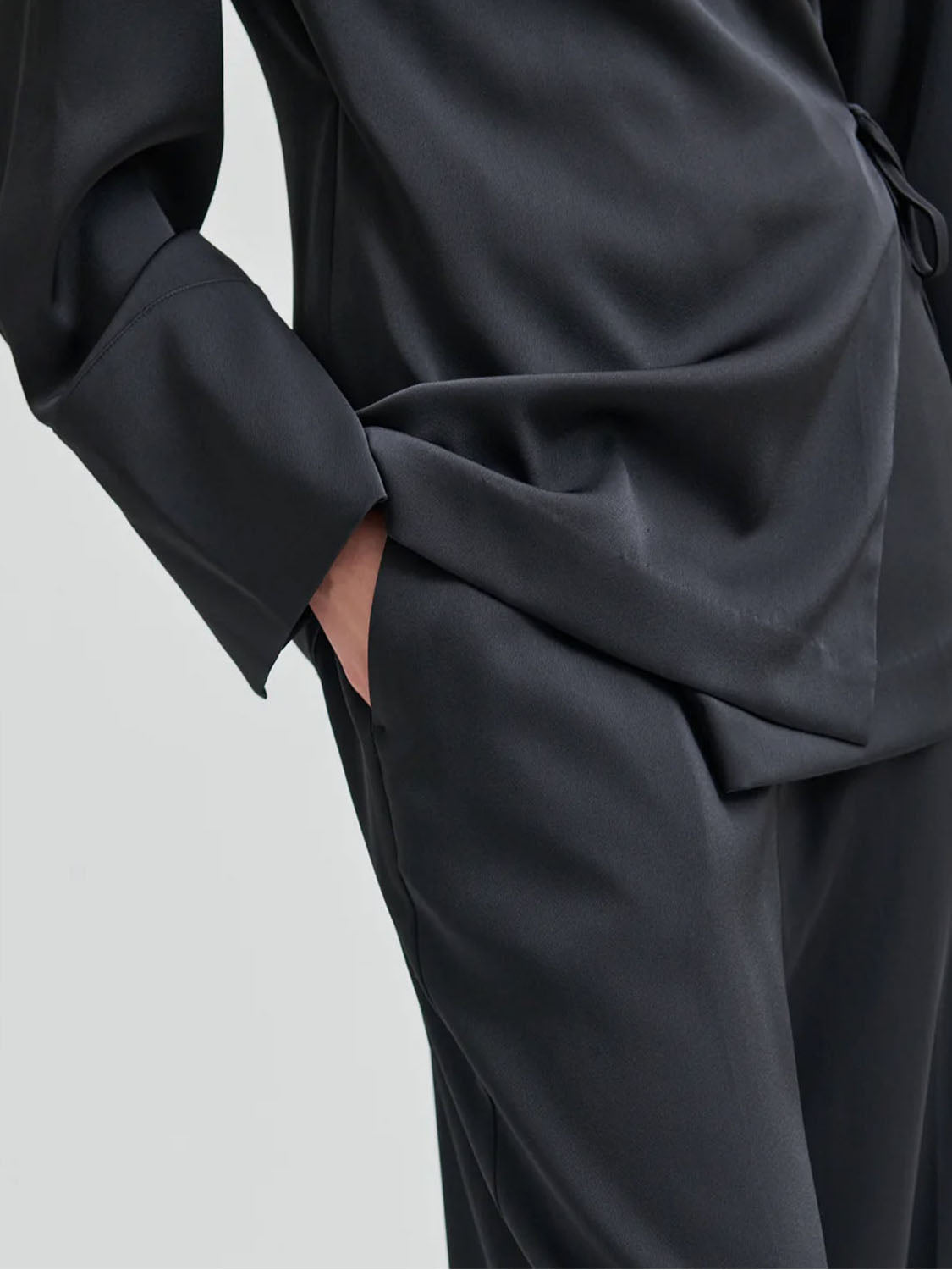Second Female : Glari Sateen Pant Black Sand - Collector Store Sydney