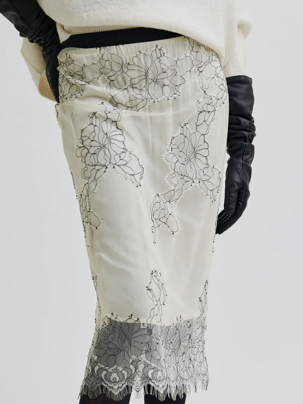 Second Female : Wila Lace Skirt Jet Stream - Collector Store Sydney