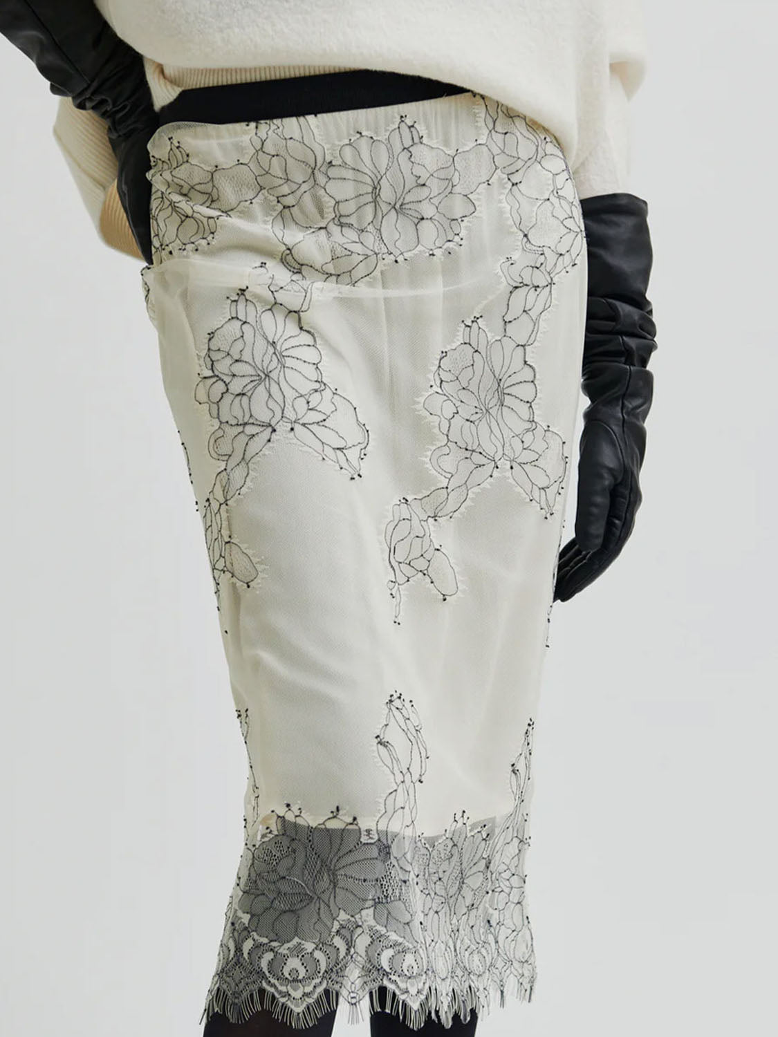 Second Female : Wila Lace Skirt Jet Stream - Collector Store Sydney