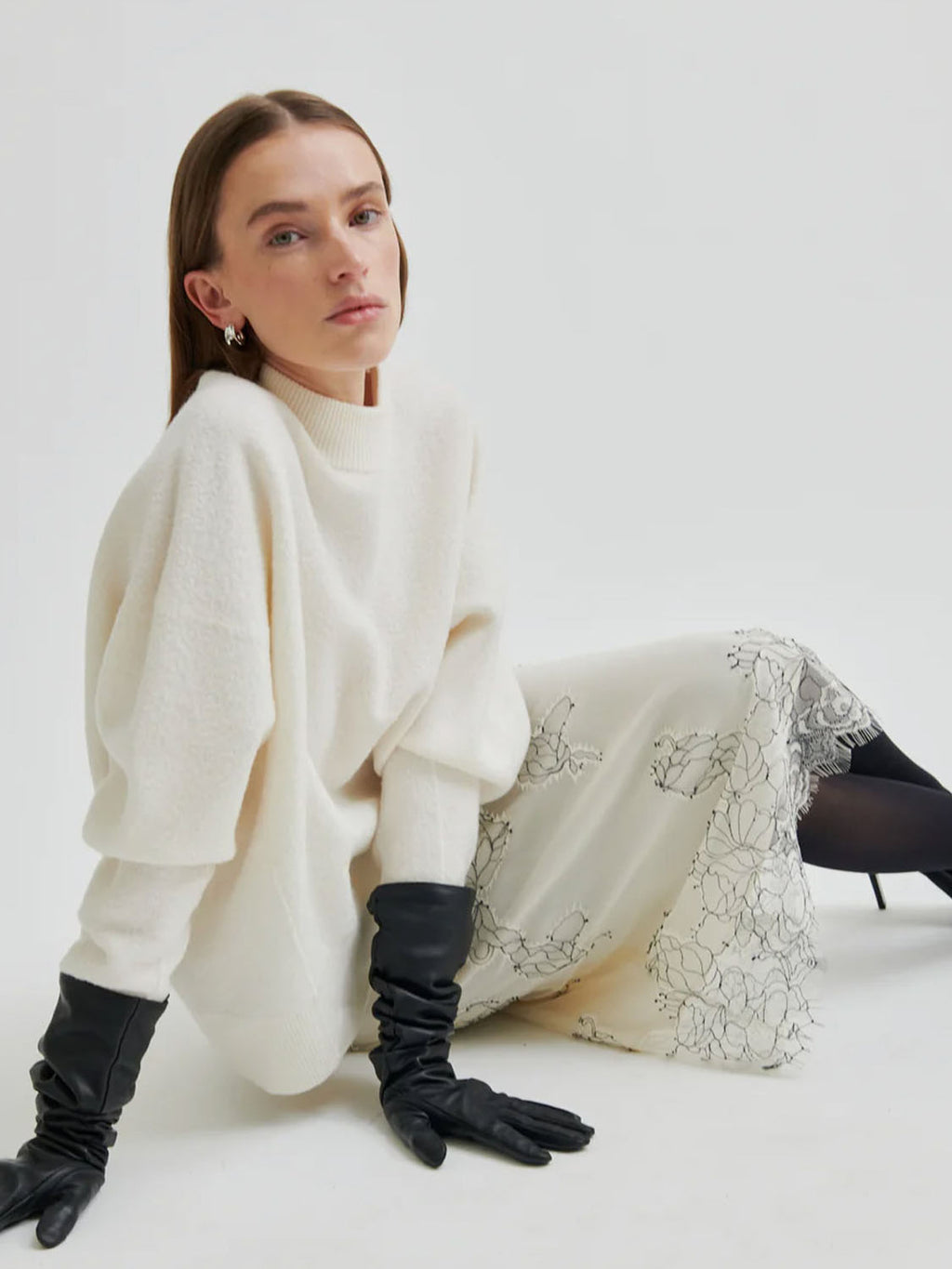 Second Female : Wila Lace Skirt Jet Stream - Collector Store Sydney
