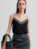 Second Female : Diaz Sheer detail top Black - Collector Store Sydney