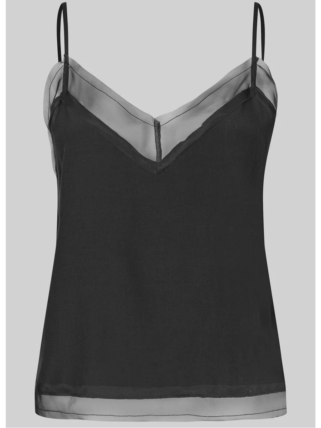 Second Female : Diaz Sheer detail top Black - Collector Store Sydney